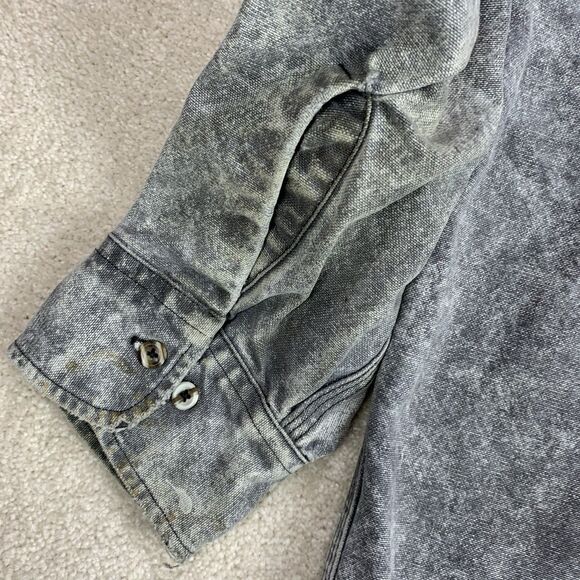 Vintage Carhartt Shirt Mens XL Gray Acid Wash Rugged Chore Button Up USA Made - Picture 15 of 16